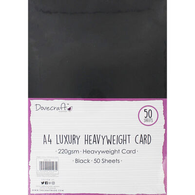 A4 Luxury Heavyweight Black Card - 50 Sheets image number 1