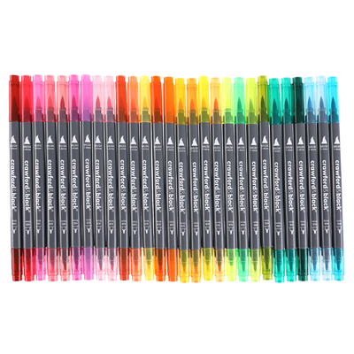 Crawford & Black Twin Tip Watercolour Brush Pens: Pack of 50 image number 3