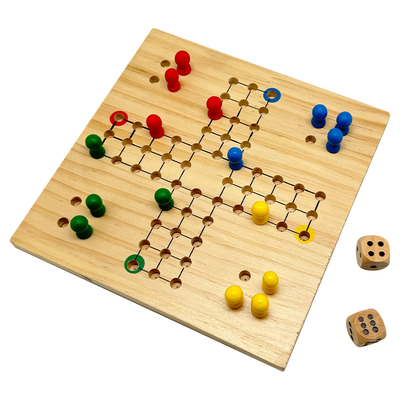 Mini Wooden Ludo image number 1