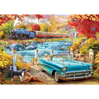 Stream Train and Car 500 Piece Jigsaw Puzzle image number 2