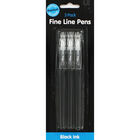 Black Fine Line Pen Set - Pack of 3 image number 1