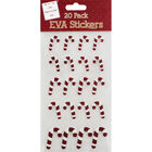 Candy Cane EVA Foam Stickers: Pack of 20 image number 1