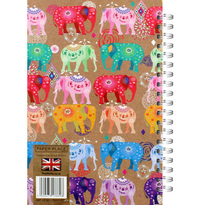 A5 Wiro Bright Elephants Notebook image number 3