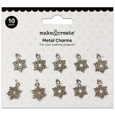 Metal Icicle Charms: Pack of 10 image number 1