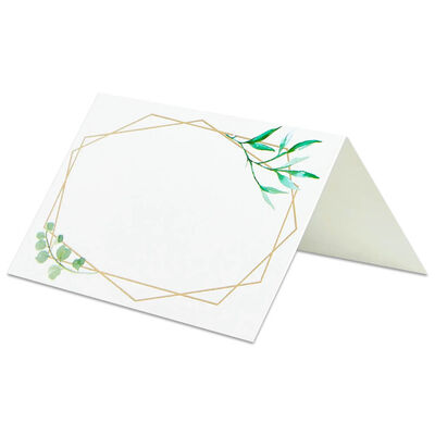 Gold Geometric Place Cards: Pack of 10 image number 1