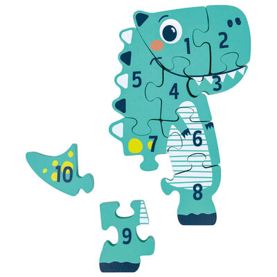 Dex the Dino Wooden Jigsaw Puzzle image number 2
