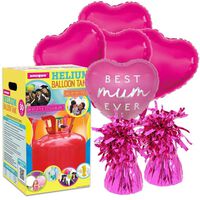 Mother's Day Best Mum Ever Heart Helium Balloon Bundle