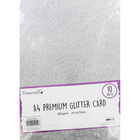 A4 Glitter Card Silver 300gsm 10 Sheets image number 1