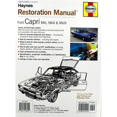 Haynes Restoration Manual: Ford Capri image number 3