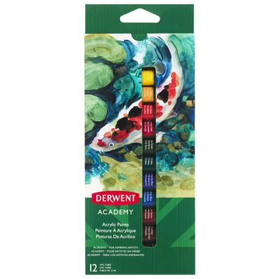 Derwent Academy Acrylic Paint: Pack of 12 image number 1