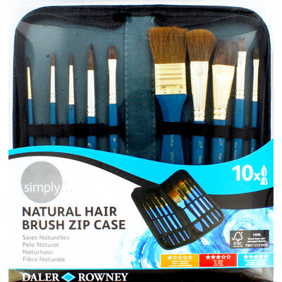 Natural Hair Brush Zip Case - 10 Pieces image number 1