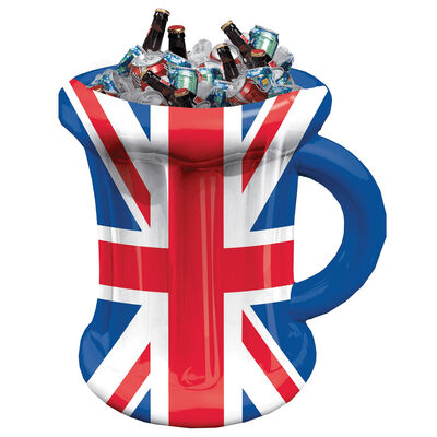 Union Jack Inflatable Beer Mug Ice Cooler image number 2