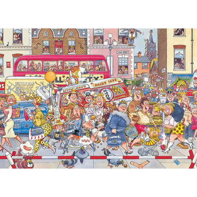 Wasgij Retro Original 3 - Full Monty Fever! 1000 Piece Jigsaw Puzzle image number 2