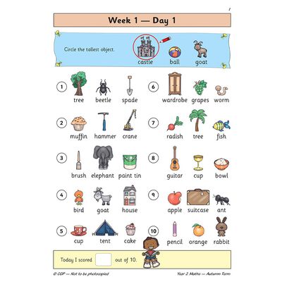 KS1 Maths Daily Practice Book: Year 2 Autumn Term image number 2