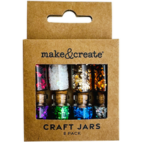 Glitter Craft Jars: Pack of 8