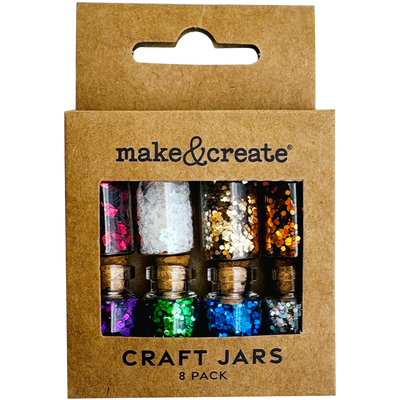 Glitter Craft Jars: Pack of 8 image number 1