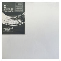 Crawford & Black Stretched Canvases 8” x 8”: Pack of 2