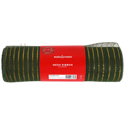 Green Mesh Ribbon: 9m image number 1