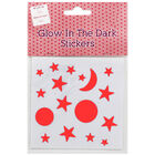 Glow In The Dark Moon And Stars Stickers: Red image number 1