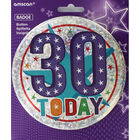 30 Today Large Holographic Birthday Badge image number 1