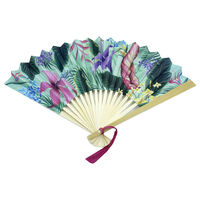 Paper Hand Folding Floral Fan: Assorted