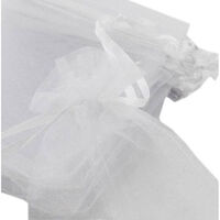 White Organza Bags - Pack Of 8