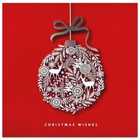 Premium Filigree Bauble Christmas Cards: Pack of 10