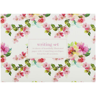 Pink Floral Writing Set image number 1