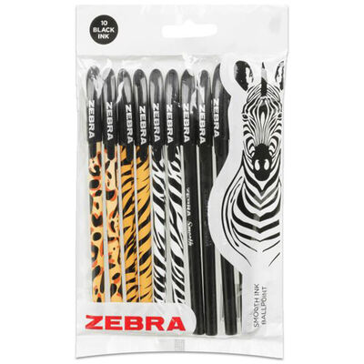 Zebra Smooth Black Ballpoint Pens: 10 Pack image number 1