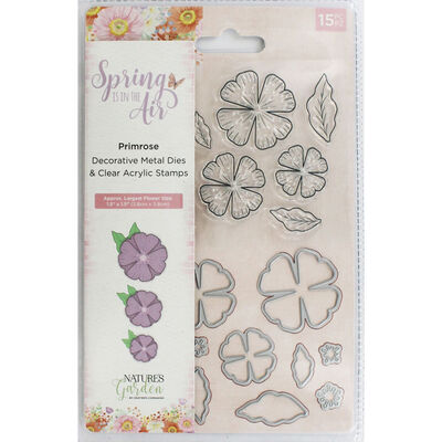 Crafters Companion Spring is in the Air Stamp and Die - Primrose image number 1