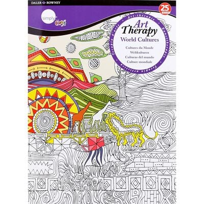 A4 Art Therapy Colouring Book: World Cultures image number 1