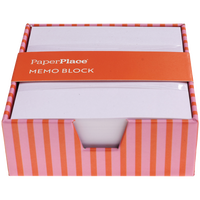 Memo Block Pink & Red Stripes