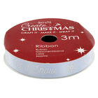 Let It Snow Satin Christmas Ribbon 3m image number 1