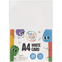 A4 Bumper White Card: Pack of 30
