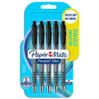 Paper Mate Flexgrip Black Ballpoint Pens: Pack of 5