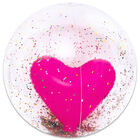 Giant 3D Heart Glitter Beach Ball image number 1