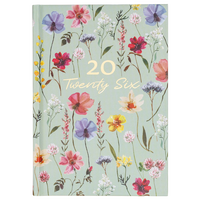 A6 Wildflower 2026 Week to View Casebound Diary