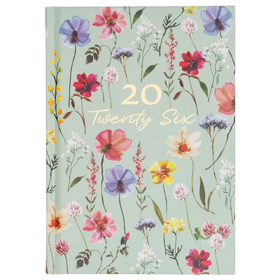 A6 Wildflower 2026 Week to View Casebound Diary image number 1