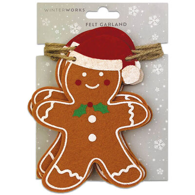 Felt Gingerbread Men Garland image number 1