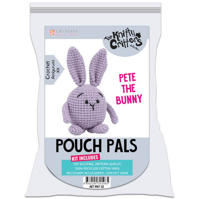 Knitty Critters Pouch Pals: Pete the Bunny image number 1