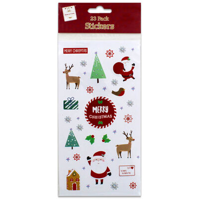 Christmas Jolly Santa Stickers: Pack of 23 image number 1