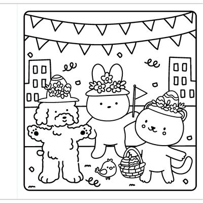 Egg-stra Cute Colouring Book image number 3