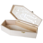 Halloween Wooden Laser Cut Coffin Box image number 3