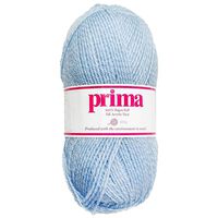 Prima DK Acrylic Wool: Blue and White Twisted Yarn 100g