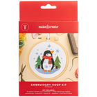 Mini Embroidery Hoop Kit: Penguin image number 1