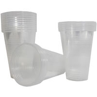 Plastic Half Pint Glasses - 20 Pack
