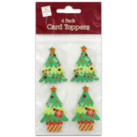 Christmas Tree Card Toppers: Pack of 4