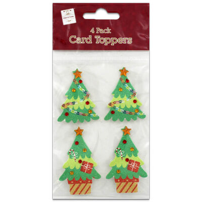 Christmas Tree Card Toppers: Pack of 4 image number 1