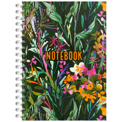A5 Green Wildflower Notebook image number 1