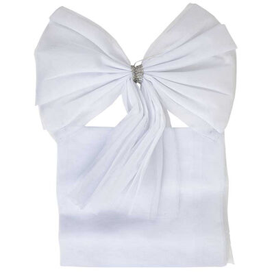 White Decorative Door Bow image number 1